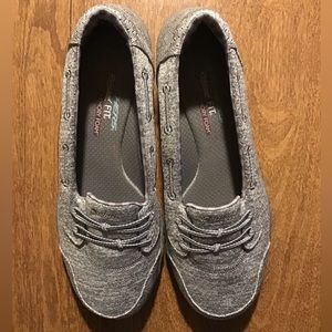 Sketchers gray slip-on shoes